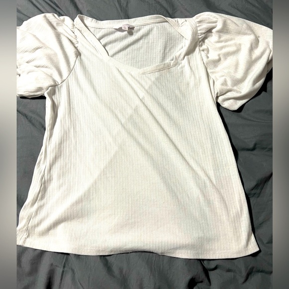 🌸👚LC Lauren Conrad puff sleeve top - Picture 1 of 4